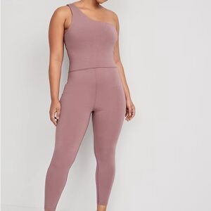 One-Shoulder Mauve Jumpsuit